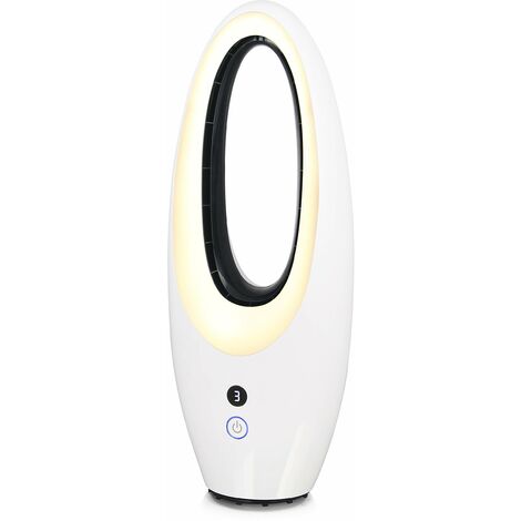 Emerio TFN-122500 - Ventilatore a torre, illuminazione LED, telecomando,  display touch, oscillazione, altezza 80 cm, 3