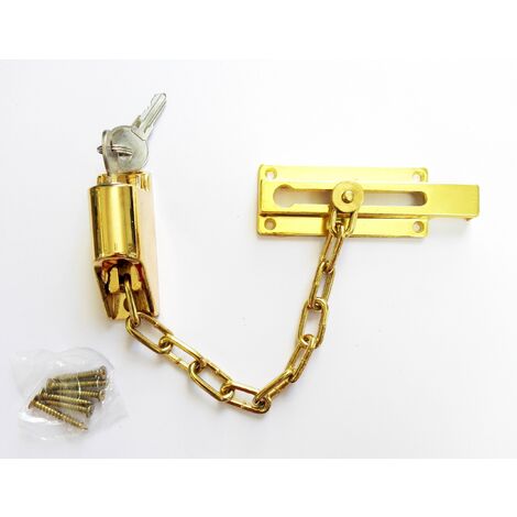 Catena di sicurezza con chiave per porte oro (1/4)
