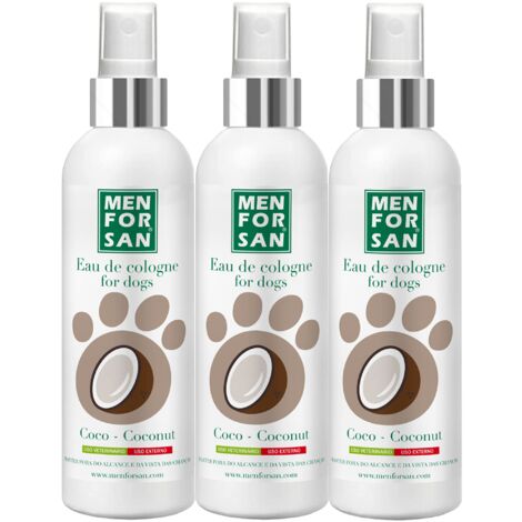 MENFORSAN Coconut Cologne Acqua per Cani 125ml - Confezione da 3 Unità