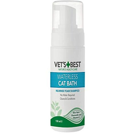 Vet's Best Shampoo a Secco Naturale Senz' Acqua per Gatti - 150Ml (1/3)
