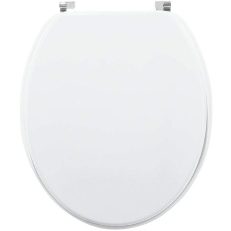 Wirquin 21230001 Woody Wooden Toilet Seat Plastic Hinge