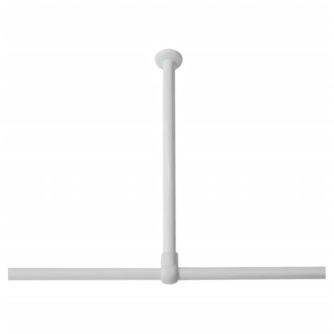 Sealskin Seallux Supporto a Soffitto, Acciaio Inox, Bianco, 2.8 x 2.8 x 60 cm