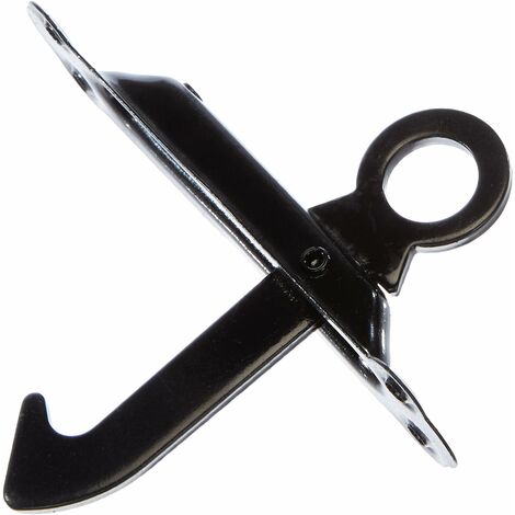 Alberts 307097 Ferma persiane, fissaggio con piastra, nero, 150 x 38 mm
