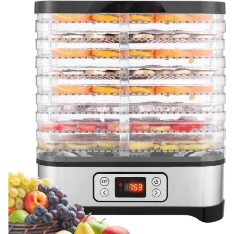 COOCHEER Disidratatore Alimento 8 Vassoi, Disidratatore di Frutta con Timer e Regolazioni di Temperatura, Schermo a LED, 400W (1/4)
