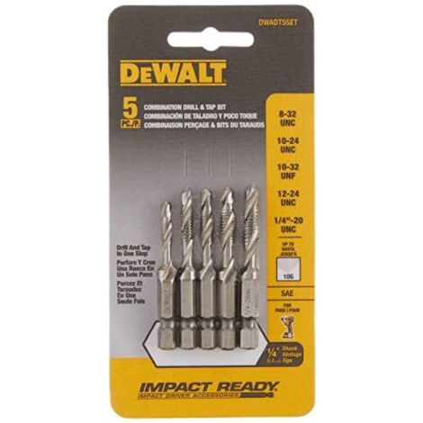 Dewalt DWADT5SET - Set di 5 rubinetti per trapano (1/3)