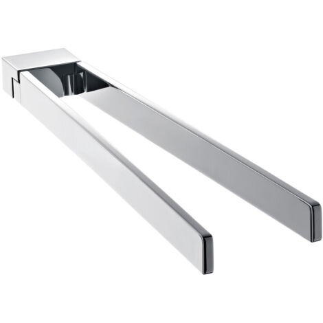 Emco Porta Asciugamani Art-Portasciugamani Girevole a 2 Bracci, 430 mm, Cromato, Zinco, Grigio, Standard (1/5)