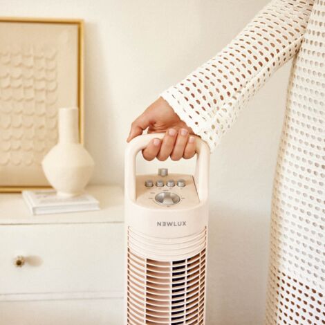 Asixxsix Ventilatore a torre senza pale, tipo C 4000mAh 3 velocità del
