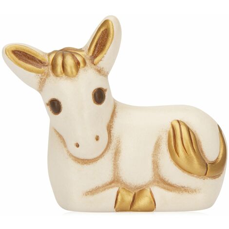 THUN® - Asinello Bianco - Statuine Presepe Classico - Ceramica - I Classici