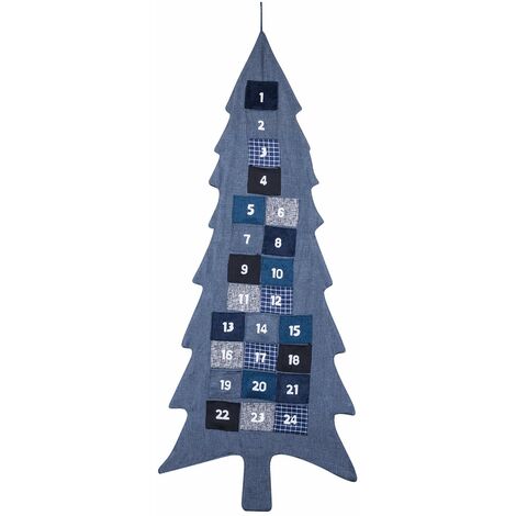 Pajoma 14774 Calendario dell'Avvento in tessuto blu (blu) (1/4)