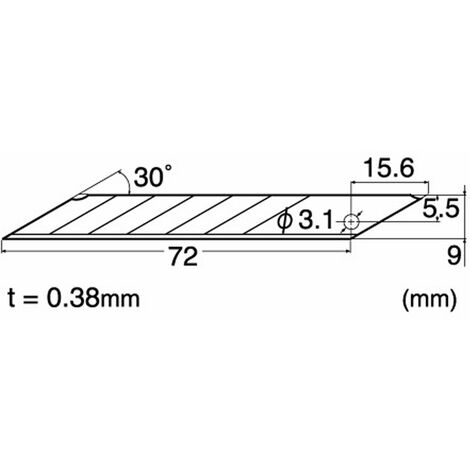 NT Cutter 9mm Snap-Off Precision Blades, 30 Degree Blade, 10-Blade/Pack, 1 Pack (BAD-21P)