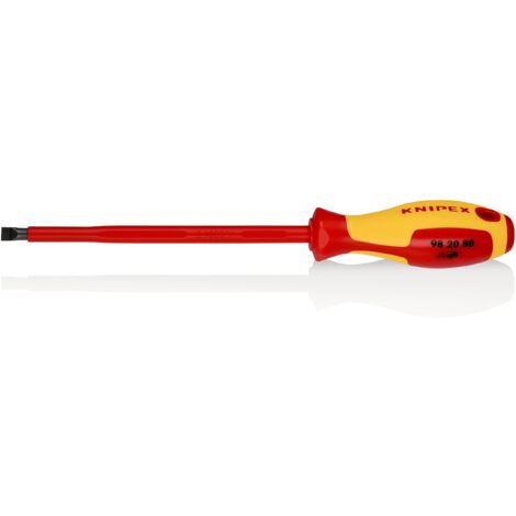 KNIPEX 98 20 80 Giraviti per elettricisti per viti con intaglio impugnatura isolante, in materiale bicomponente, collaudato VDE brunita 295 mm (1/2)