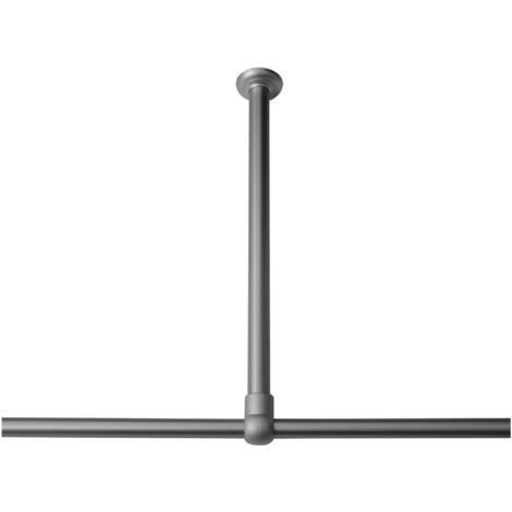 Sealskin Seallux Supporto a Soffitto, Acciaio Inox, Alluminio Opaco, 2.8 x 60 x 2.8 cm