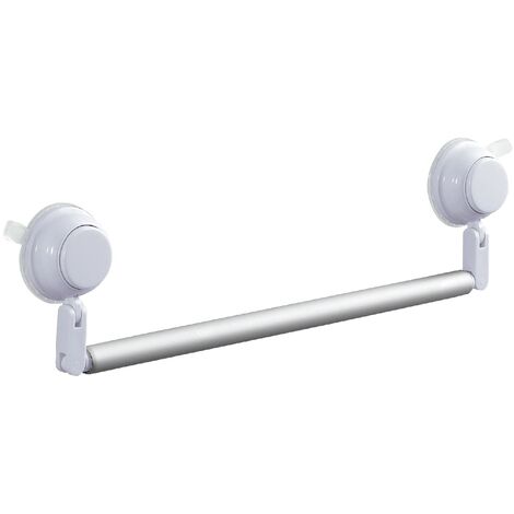 Portasalviette con ventose in resina estendibile bianco (1/4)