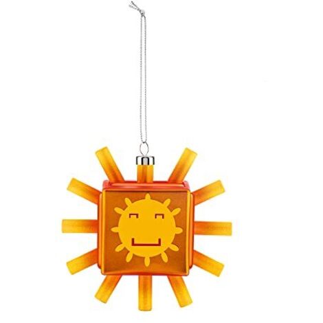 Alessi Sunflake GJ02 7 - Decorazione Natalizia di Design Vintage, Raffigurante un sole, in Vetro Soffiato Decorato a Mano, Multicolore (1/2)