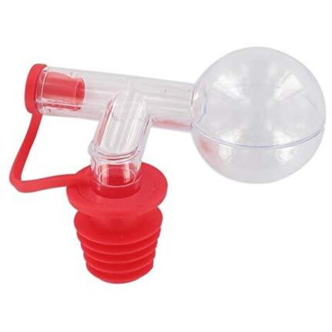 Fackelmann, palla per dosaggio alcol, beccuccio bottiglia, tappo dosatore 2,5 cl, Plastica, Rosso/trasparente (1/3)