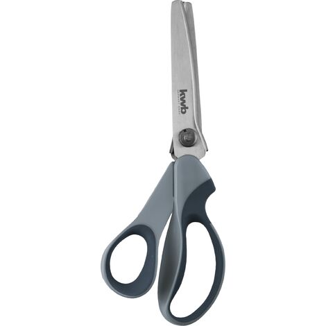 kwb artigianato e tessuto forbici in acciaio inox, 235 mm di lunghezza, extra tagliente, forbici in nero-grigio