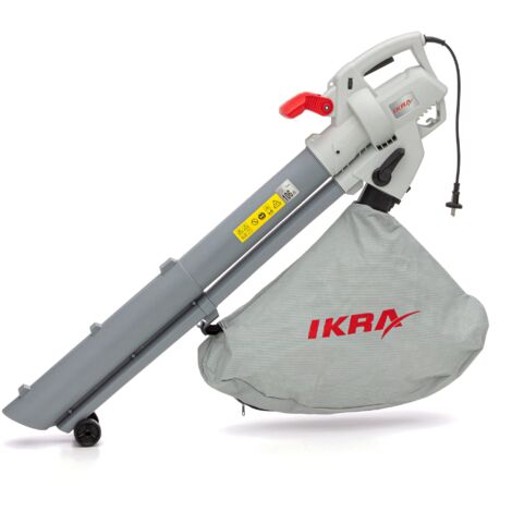 IKRA aspiratore soffiatore trituratore elettrici IBV 3000 3in1, velocità di soffiaggio 240 km/h, regolazione variabile della velocità