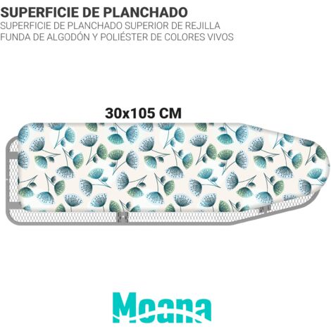 TM Electron HOPPL001 Asse da stiro Moana, 8 posizioni con altezza  regolabile da 62 a 88