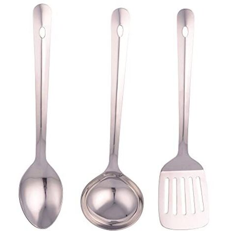 SAN IGNACIO Set di 3 Utensili da Cucina in Acciaio Inox Energy, Inossidabile, Nero (1/4)