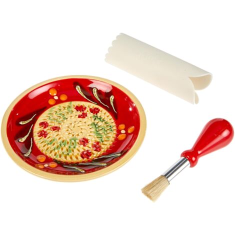 ANCKERAMIC Grattugia Rotonda In Ceramica Fatta A Mano - Per Noce Moscata, Aglio, Zenzero, Cioccolato - Colorata