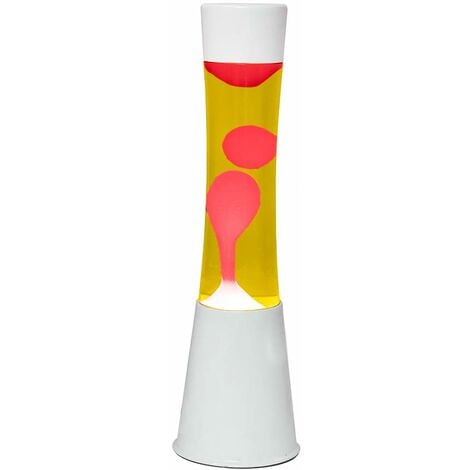 Lampada I-TOTAL Lava Lamp Base Nera con Magma Verde e Giallo