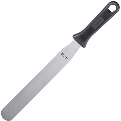 Westmark Paletta da pasticcere professionale, Dritta, Flessibile, Dimensioni lama: 3,5 x 25,5 cm, Lunghezza: 38,5 cm, Acciaio inox/Plastica, Master Line, Nero/Argento, 31232270