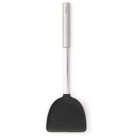 Brabantia Profile - Spatola wok in silicone con manico in acciaio opaco, resistente al calore, flessibile, antigraffio, lavabile in lavastoviglie (1/5)