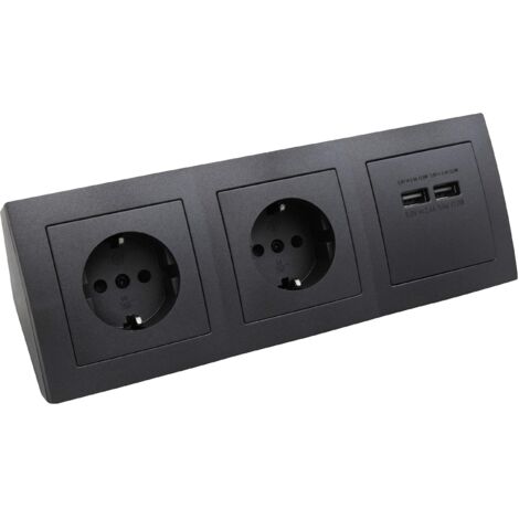 Votha Kit Di Montaggio Universale Per Prese Con Contatto Di Protezione - 4 Viti E 4 Dadi In Plastica Per Foro 38x38 Mm