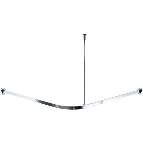 RIDDER 520000-350 - Asta per Tenda da Doccia, in Alluminio Lucido, 90 x 90 cm