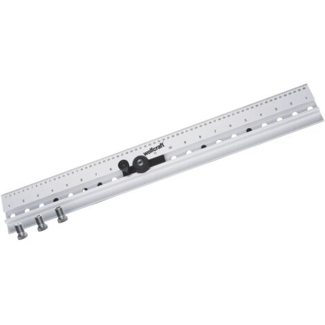 wolfcraft Guida per fori multipli I 4650000 I Dima di foratura multifunzione per spinature e file di fori per armadi