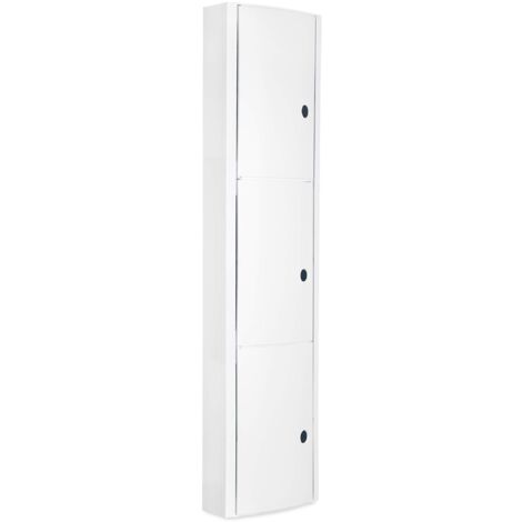 Tatay 4480002 Mobile Da Bagno Verticale Con 3 Porte, Plastica, Bianco, 22 X 10 X 90.5 Cm (1/3)