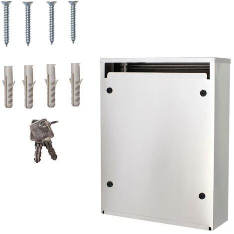 Cassetta Delle Lettere Da Muro In Acciaio Inox - Con Serratura E Targhetta - Foto 2