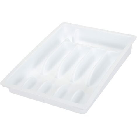 Kesper-Vassoio antiscivolo, in plastica, colore: bianco, 45,5 x 32 x 4,5 cm