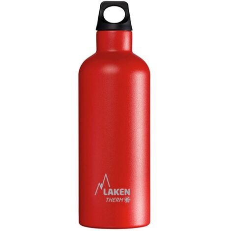 Laken Futura Thermo Borraccia, Bottiglia d'Acqua Isolamento Sottovuoto Acciaio Inossidabile, Bocca Stretta - 500 ML Rosso (1/4)