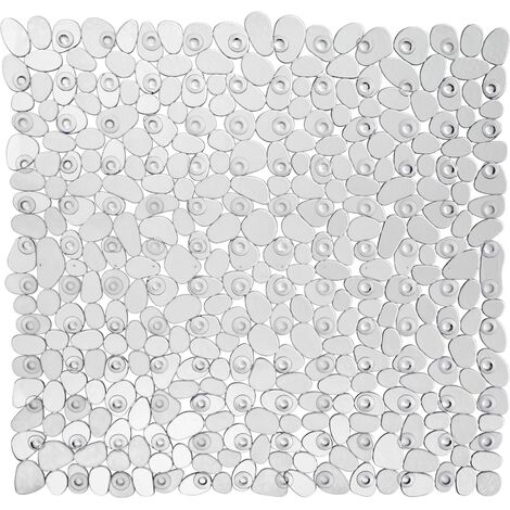 Wenko Tappeto doccia Paradise trasparente - antiscivolo, PVC, 54 x 54 cm, Trasparente
