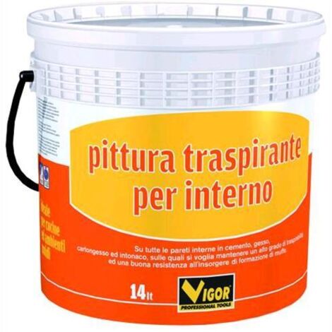 Vigor 3360404 Pittura Murale Traspirante, Bianco (1/5)