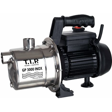 T.I.P. 30111 pompa da giardino in acciaio inox GP 3000 INOX, portata fino a 2.950 l/h, (L x P x A) 350 x 175 x 265 mm, 550W
