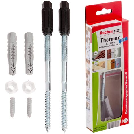 Fischer Thermax 8/100 M6 Kit 2 pz Tasselli per Fissaggio su Cappotto Isolante Max 100 mm