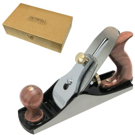 Pialla da finitura Faithfull n. 4 in scatola di legno – Pialla manuale in ghisa lavorata con precisione per legno duro e tenero, finitura superficiale, ebanisteria e falegnameria in generale