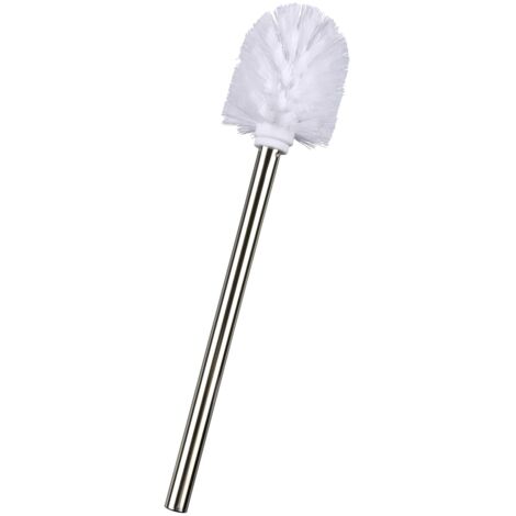 Wenko 16757100 Scopino WC con Manico di Acciaio Inossidabile per Set di Scopino, Materiale Plastico, 8 x 35 x 8 cm, Bianco