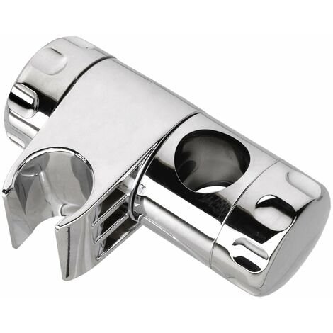 Supporto Doccia Regolabile Cromato - Rotazione 360°, Per Aste Da 18-25mm, Antiscivolo, Materiale ABS