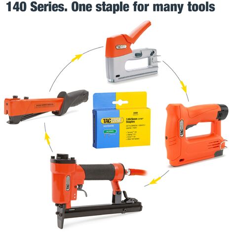 Tacwise A14014V Fissatrice Pneumatica Pinzatrice Professionale ad Aria per  Punti Serie 140 da 4 a 14