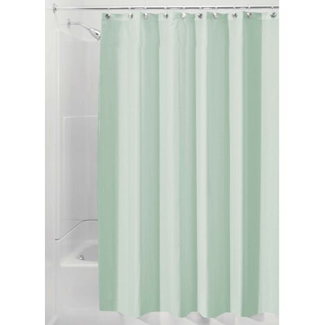 InterDesign EVA Liner Fodera per tenda doccia Bianco opaco Grande tenda per vasca da bagno in EVA antimuffa con 12 occhielli di 183,0 cm x 183,0 cm 