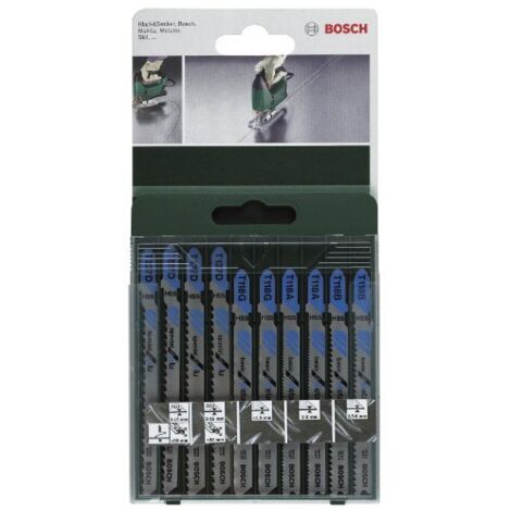 Bosch Home and Garden 2 609 256 745 Set Lame Per Seghetto Alternativo, 2 x T118a/T118b/T127d/T227d