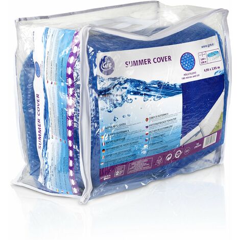 Gre CPROV500 - Cobertor de Verano para Piscina en Forma de Ocho de 500 x 340 cms, Color Azul (1/10)