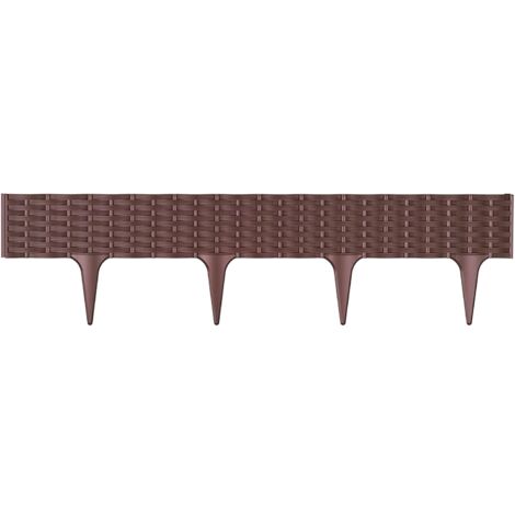 Prosperplast Bordura per prato "Ibra" per giardino in plastica 390 x 390 x 18,65 cm colore marrone