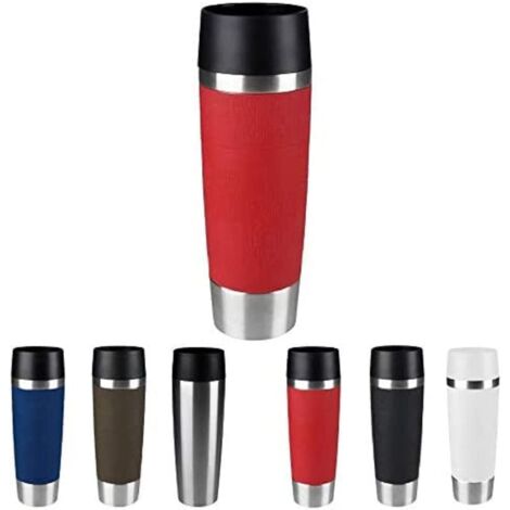 Emsa 515617 Travel Mug Grande Bicchiere Termico con Chiusura Quick Press, Acciaio, Rossa, 0,5 l (1/5)