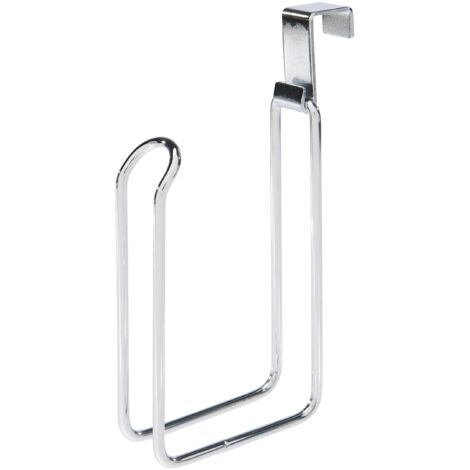 Portarotoli IDesign Per Serbatoio WC - In Metallo Argento, Tiene 2 Rotoli Di Carta Igienica - Foto 9