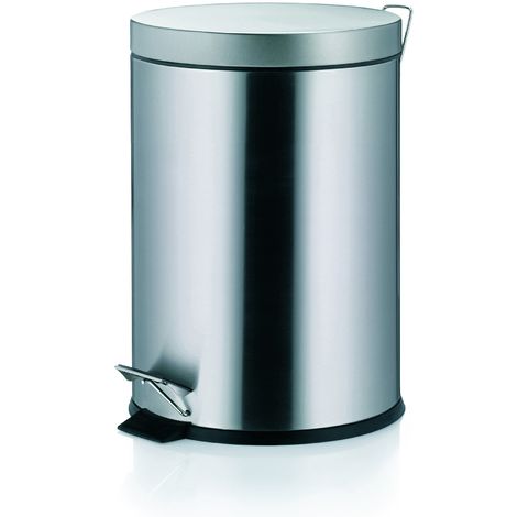 Kela Pattumiera per Cosmetici Torre in Acciaio Inox 3L in Argento, Inossidabile, 17 x 17 x 25.5 cm (1/5)