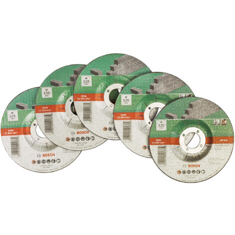 BOSCH Mola Taglio Set 125 X 22,23 X 2,5 Mm, Centro Depresso Pietra